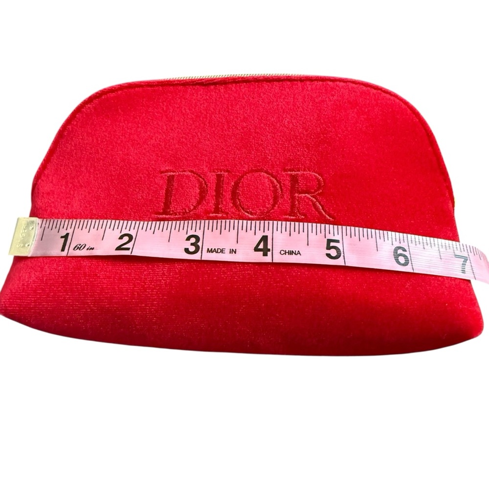 Dior Red Velvet Cosmetic Bag - Picture 10 of 12